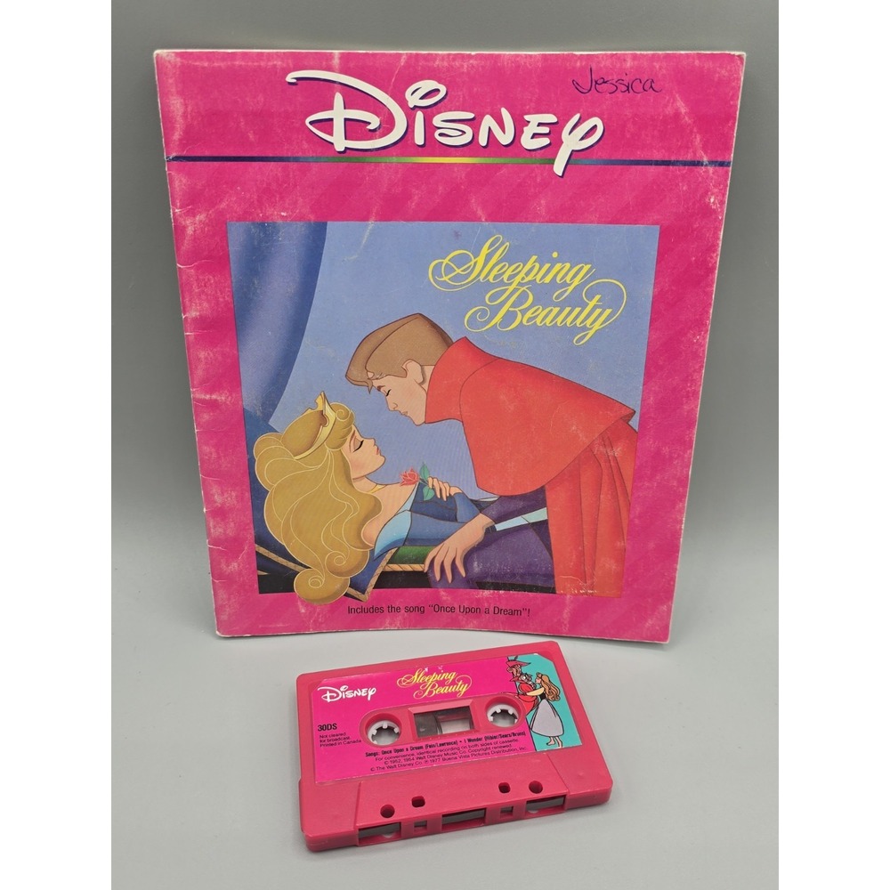 Walt Disney Read Along Book and Cassette Set Sleeping Beauty 1990